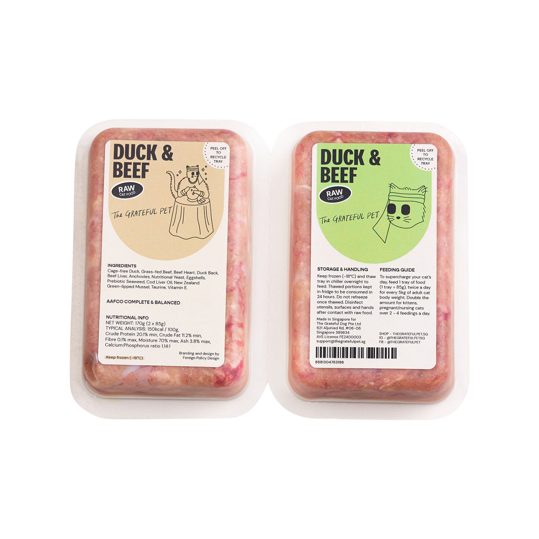 Raw Duck &amp; Beef (Cat Food)
