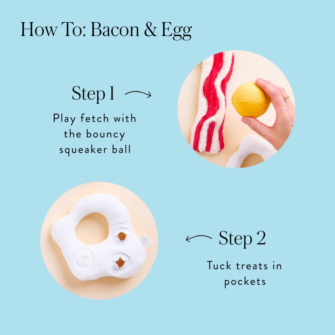 Bacon and Egg Interactive Toy Set - Woof Living
