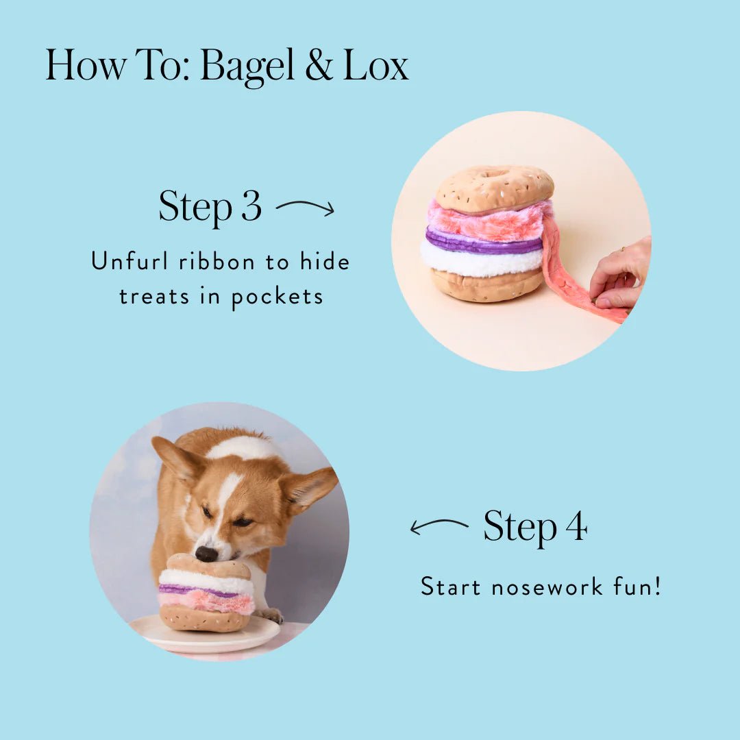 Bagel and Lox Interactive Snuffle Dog Toy - Woof Living