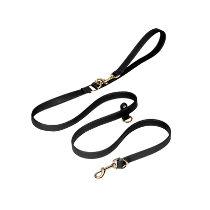 Crossbody Leash Convertible Hands-Free Leash (Black) - Woof Living