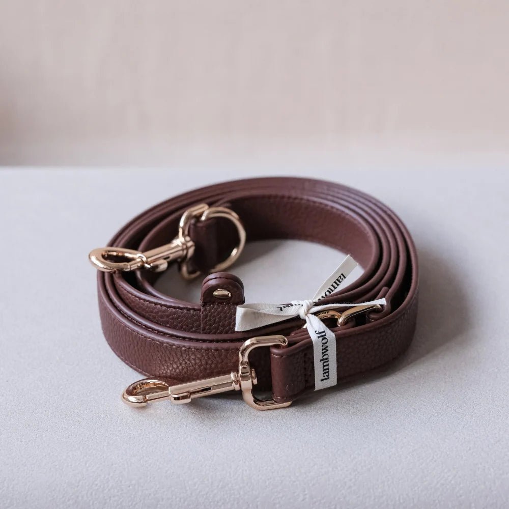 Crossbody Leash Convertible Hands-Free Leash (Brown) - Woof Living