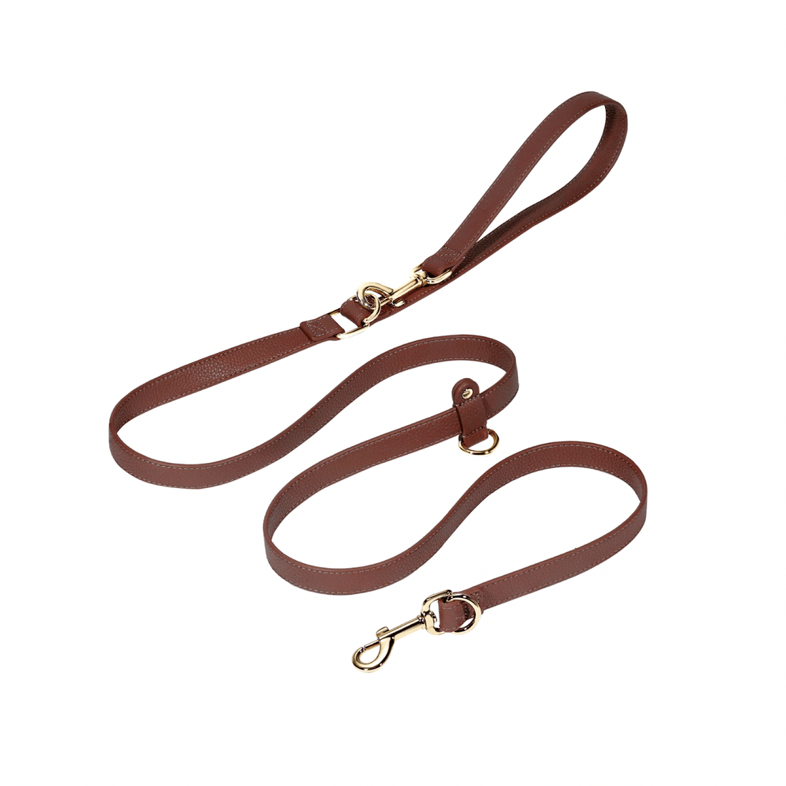 Crossbody Leash Convertible Hands-Free Leash (Brown-Wide) - Woof Living