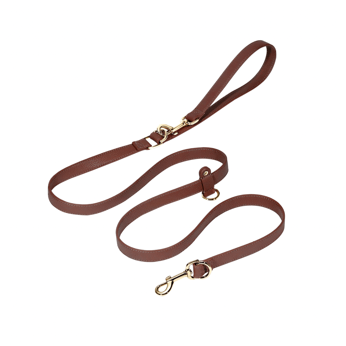 Crossbody Leash Convertible Hands-Free Leash (Brown-Wide) - Woof Living