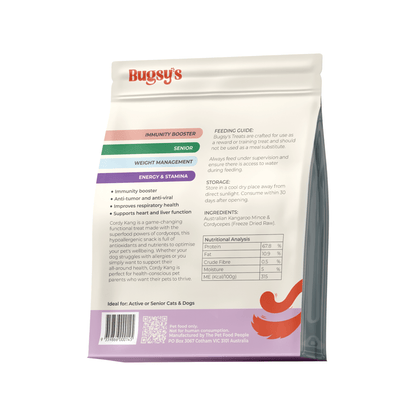 Kangaroo &amp; Cordyceps | Energy &amp; Stamina (Freeze Dried Treats) - Woof Living