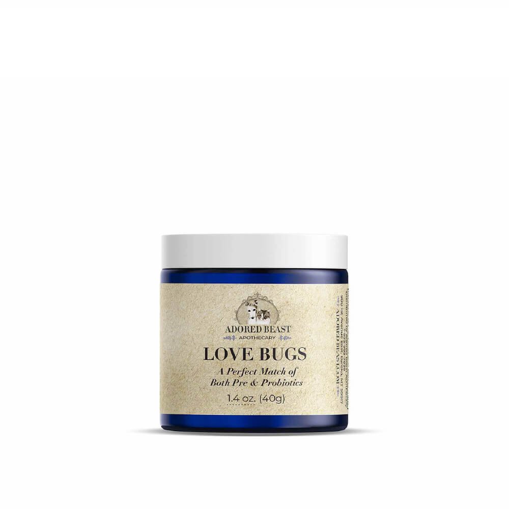 Adored Beast Love Bugs Pre &amp; Probiotic – 40g tub front view