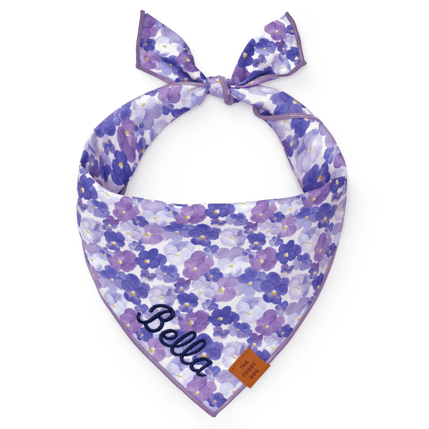 Pressed Pansies Bandana - Woof Living