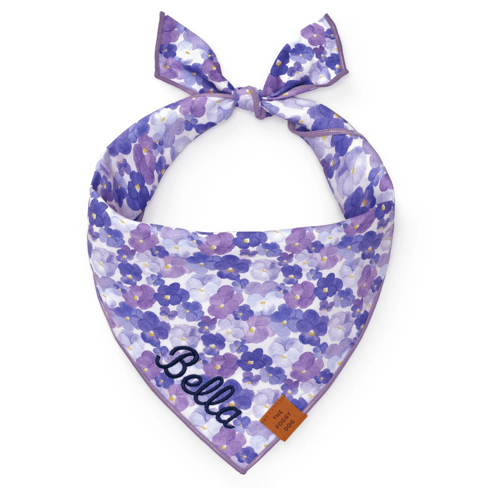 Pressed Pansies Bandana - Woof Living