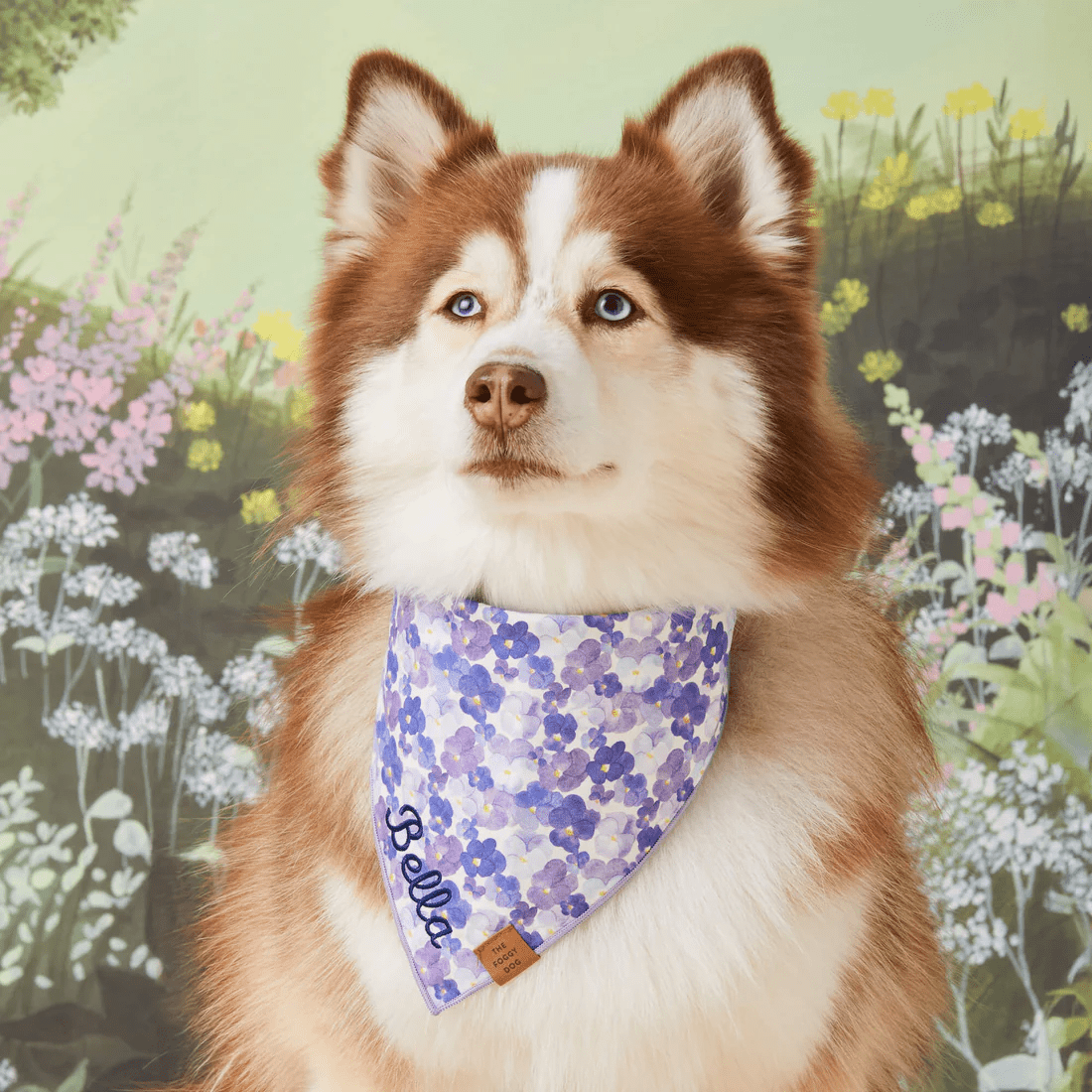 Pressed Pansies Bandana - Woof Living
