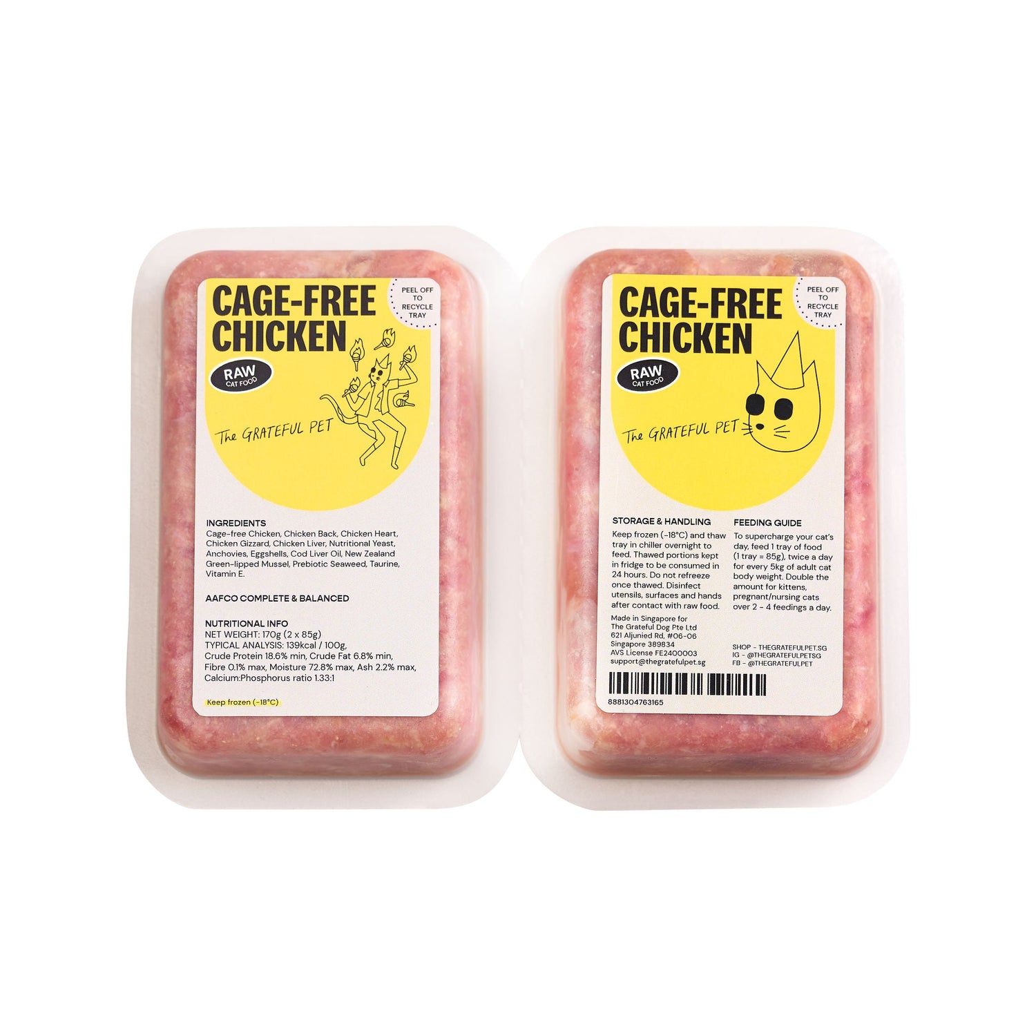 Raw Cage - free Chicken (Cat Food) - Woof Living