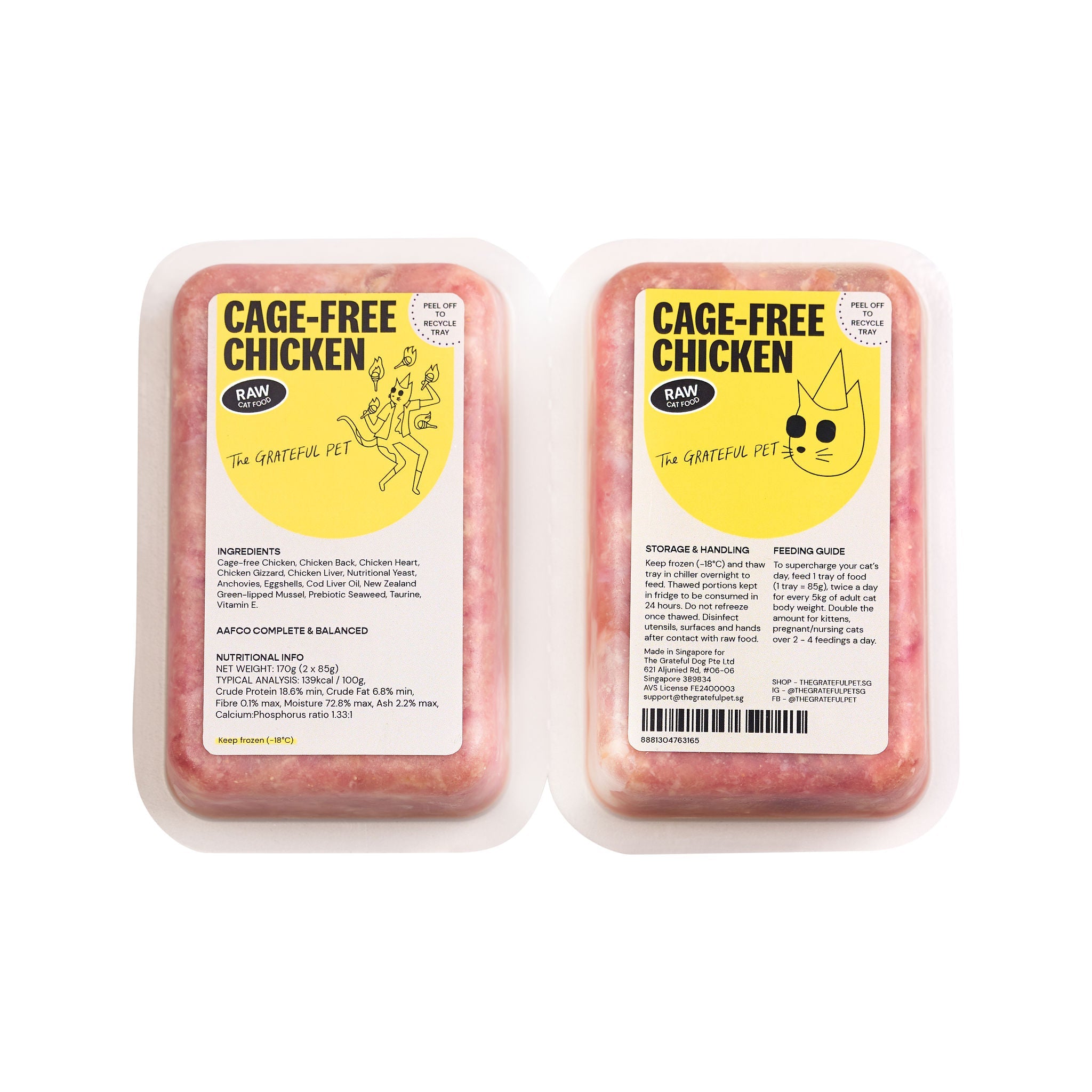 Raw Cage - free Chicken (Cat Food) - Woof Living