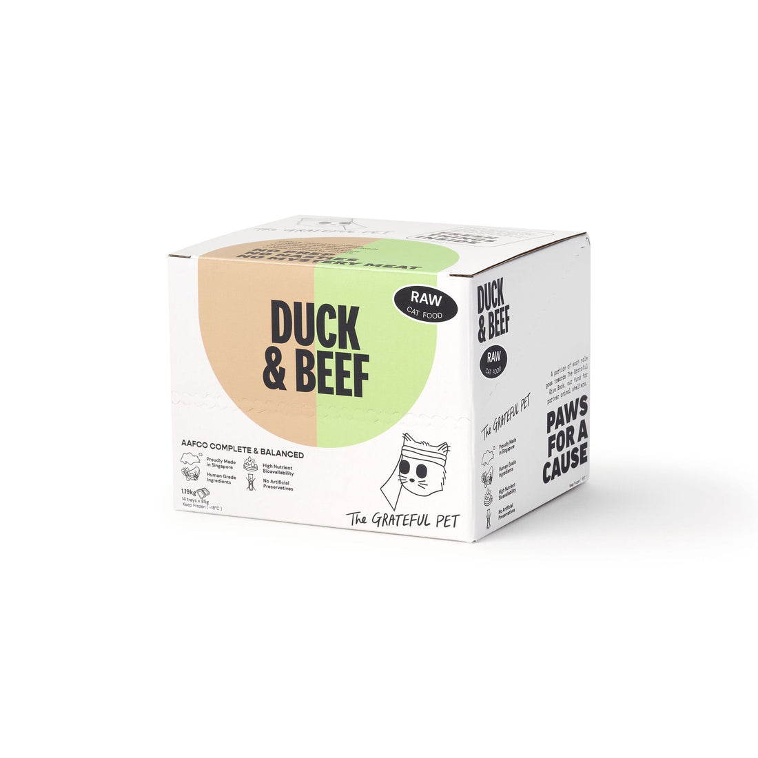 Raw Duck &amp; Beef (Cat Food) - Woof Living