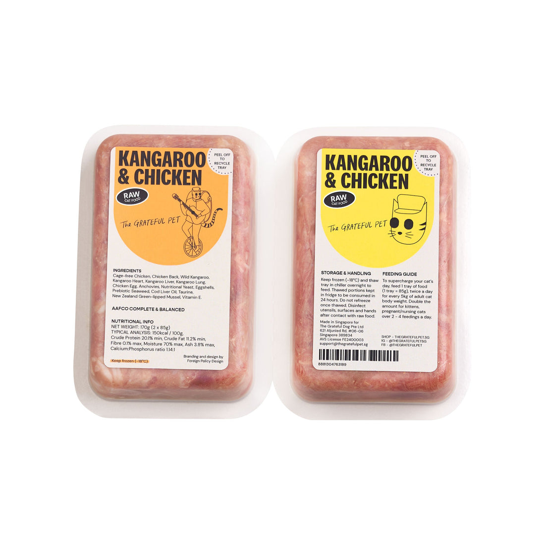 Raw Kangaroo &amp; Chicken (Cat Food) - Woof Living