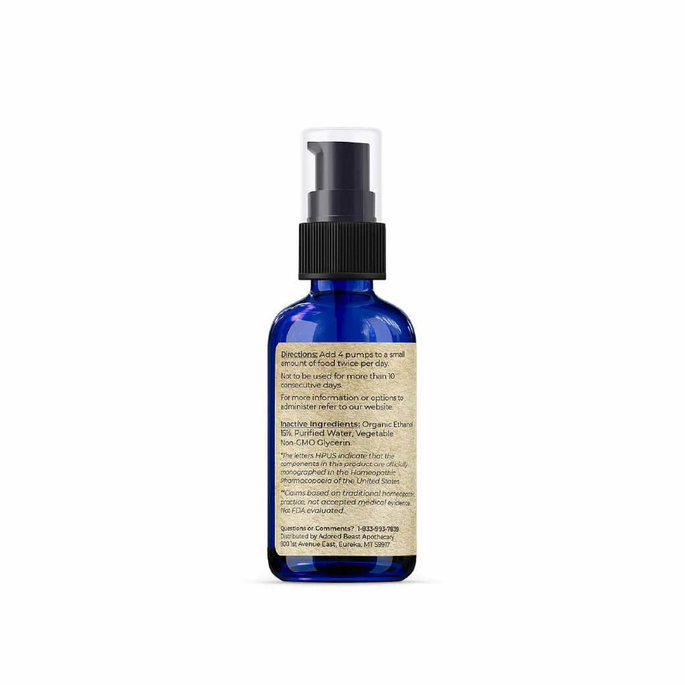 Adored Beast Rebalancer – left side ingredient label