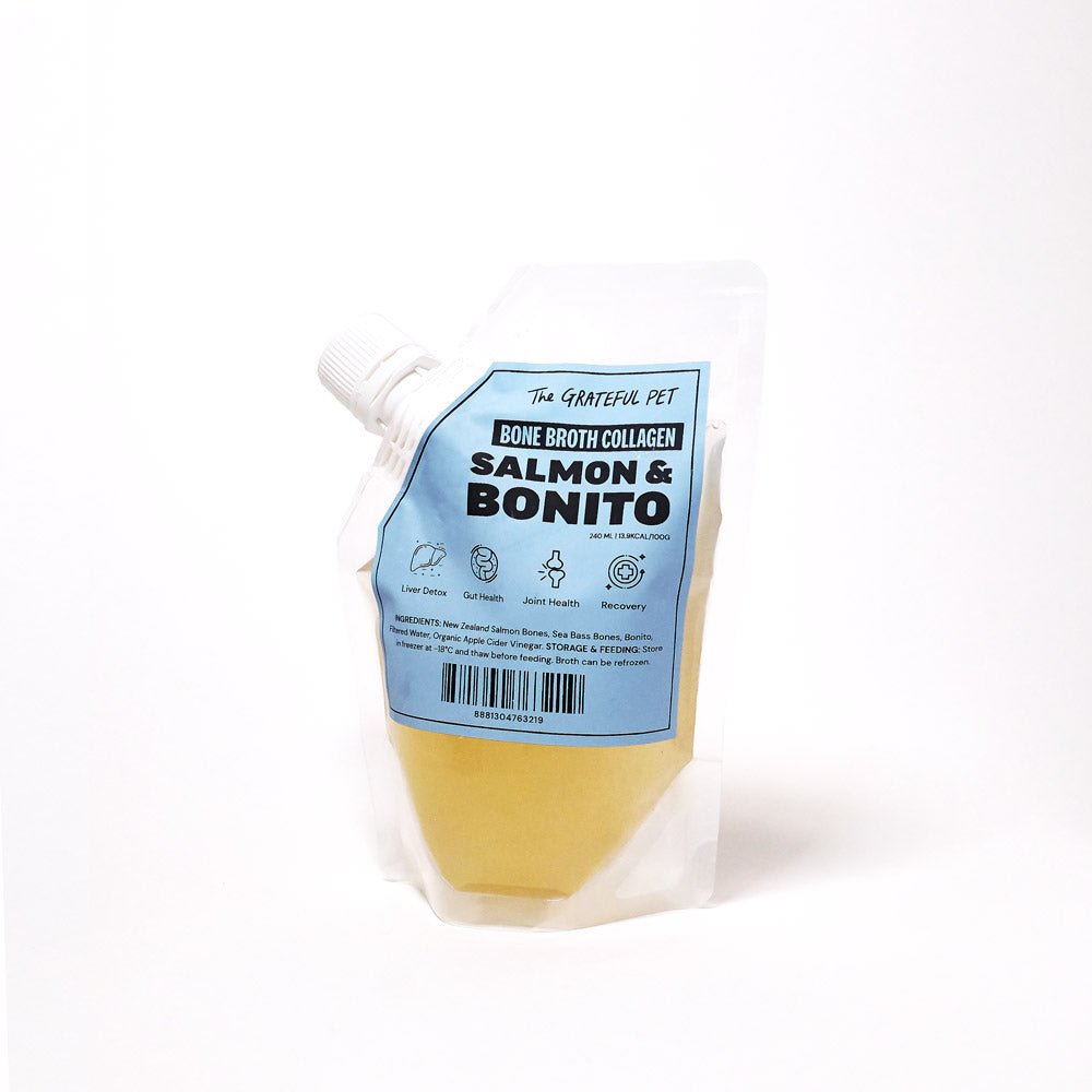 Salmon &amp; Bonito Bone Broth - Woof Living