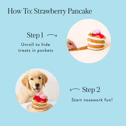 Strawberry Pancake Interactive Snuffle Toy - Woof Living