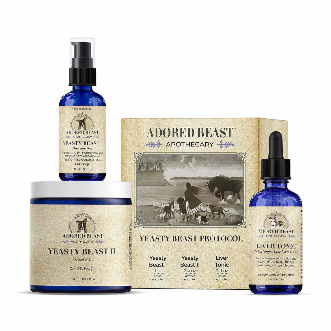 Yeasty Beast Protocol for Dogs - 3 product kit - Woof Living