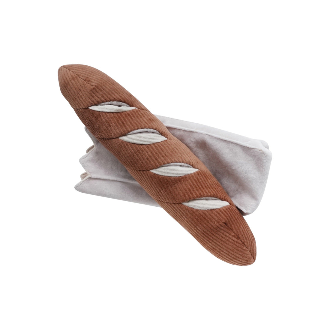 Baguette with treat pockets and squeakers